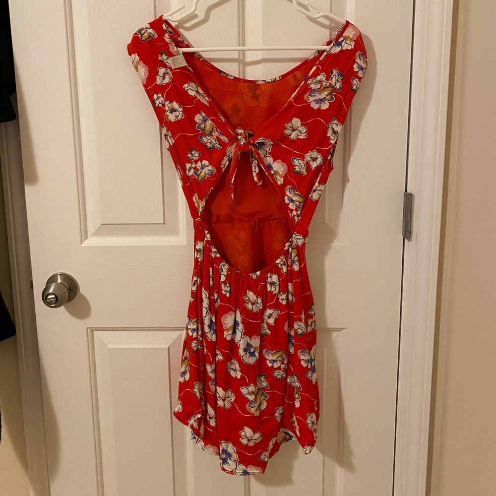 Backless Floral Dress